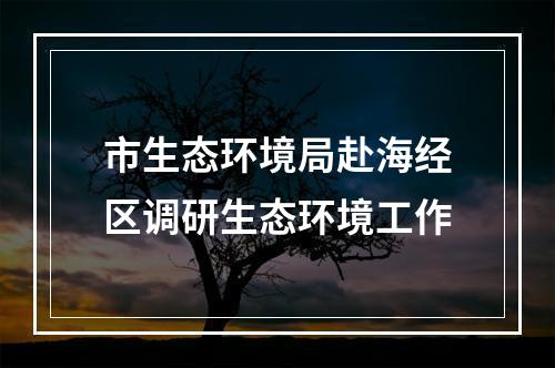 市生态环境局赴海经区调研生态环境工作