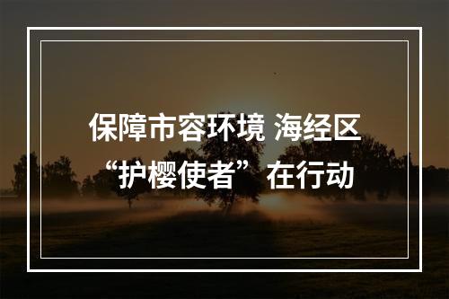保障市容环境 海经区“护樱使者”在行动