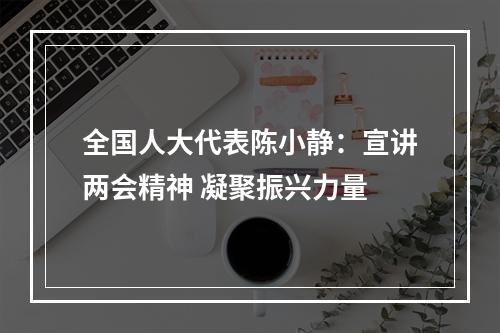 全国人大代表陈小静：宣讲两会精神 凝聚振兴力量
