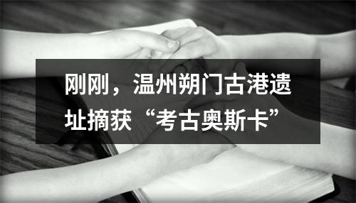 刚刚，温州朔门古港遗址摘获“考古奥斯卡”