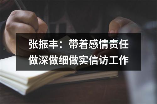 张振丰：带着感情责任做深做细做实信访工作