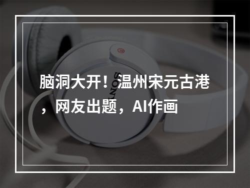 脑洞大开！温州宋元古港，网友出题，AI作画