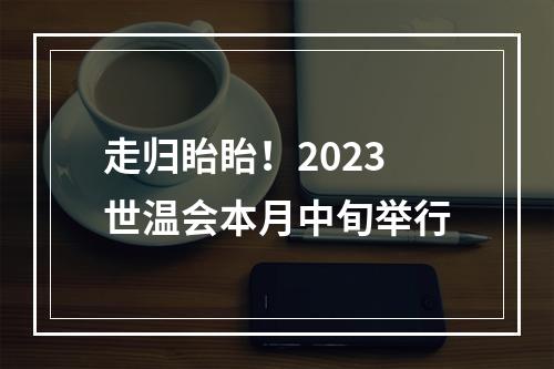 走归眙眙！2023世温会本月中旬举行