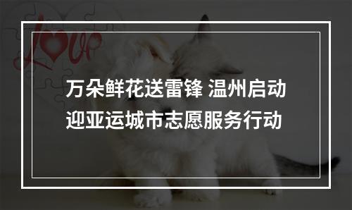万朵鲜花送雷锋 温州启动迎亚运城市志愿服务行动