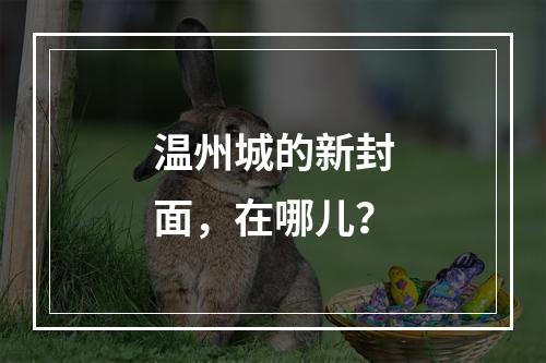 温州城的新封面，在哪儿？
