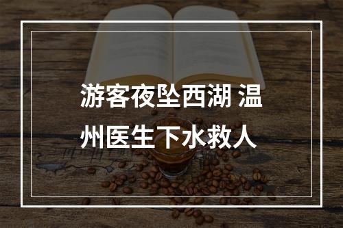 游客夜坠西湖 温州医生下水救人
