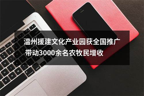 温州援建文化产业园获全国推广 带动3000余名农牧民增收