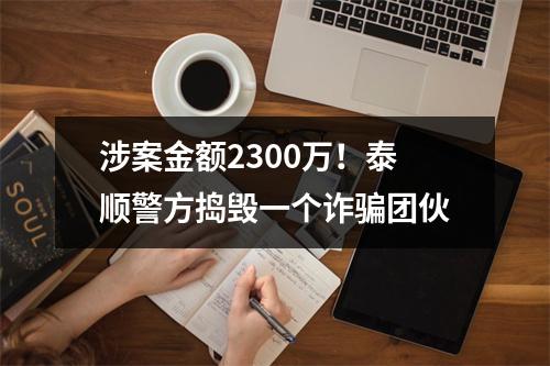 涉案金额2300万！泰顺警方捣毁一个诈骗团伙