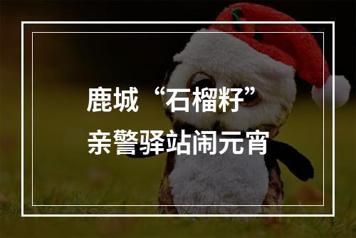 鹿城“石榴籽”亲警驿站闹元宵