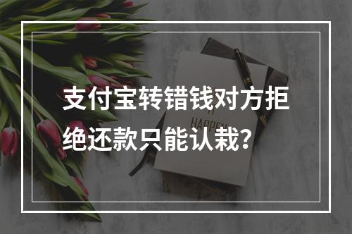 支付宝转错钱对方拒绝还款只能认栽？