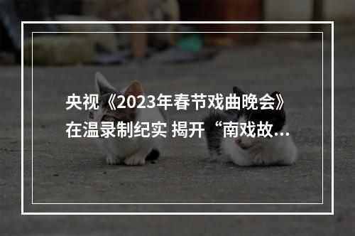 央视《2023年春节戏曲晚会》在温录制纪实 揭开“南戏故里”的流量密码
