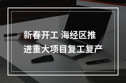 新春开工 海经区推进重大项目复工复产