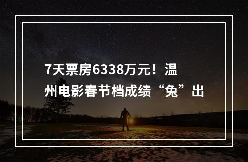 7天票房6338万元！温州电影春节档成绩“兔”出