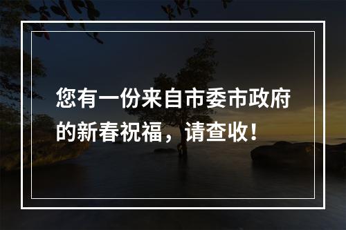您有一份来自市委市政府的新春祝福，请查收！