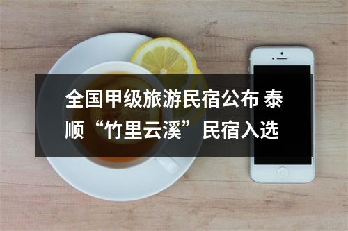 全国甲级旅游民宿公布 泰顺“竹里云溪”民宿入选