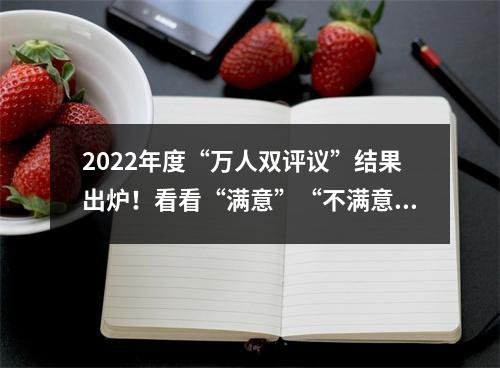 2022年度“万人双评议”结果出炉！看看“满意”“不满意”都有谁？