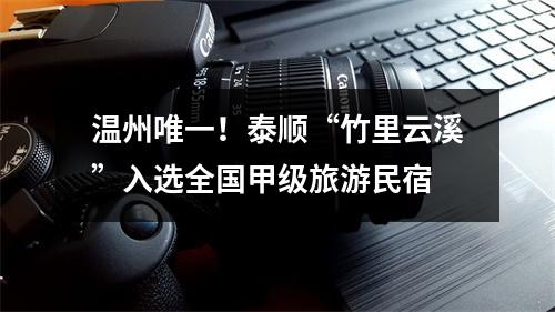 温州唯一！泰顺“竹里云溪”入选全国甲级旅游民宿