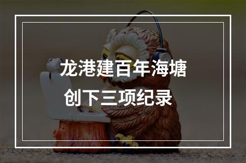 龙港建百年海塘 创下三项纪录