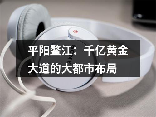 平阳鳌江：千亿黄金大道的大都市布局