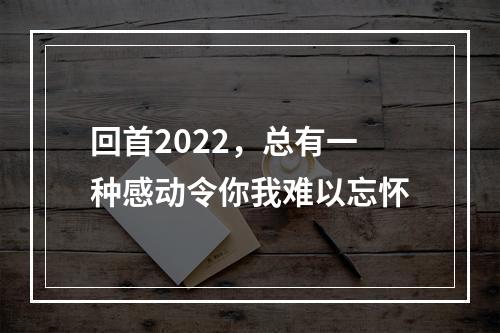 回首2022，总有一种感动令你我难以忘怀