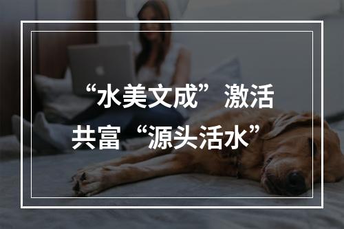 “水美文成”激活共富“源头活水”