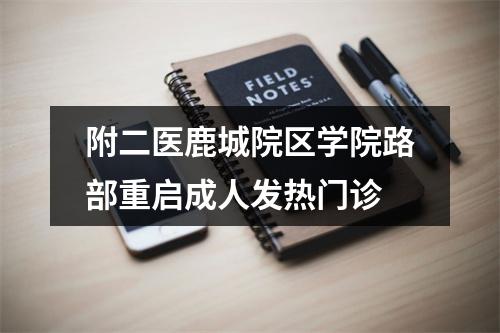 附二医鹿城院区学院路部重启成人发热门诊