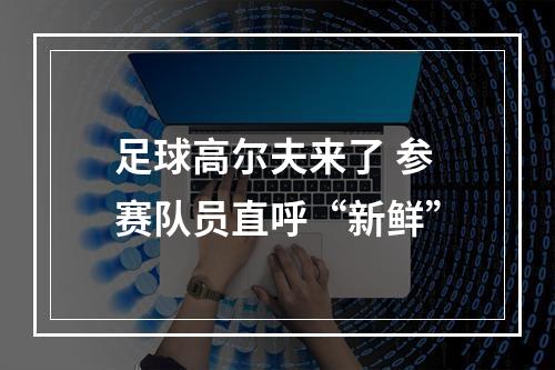 足球高尔夫来了 参赛队员直呼“新鲜”