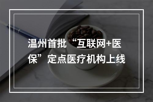 温州首批“互联网+医保”定点医疗机构上线