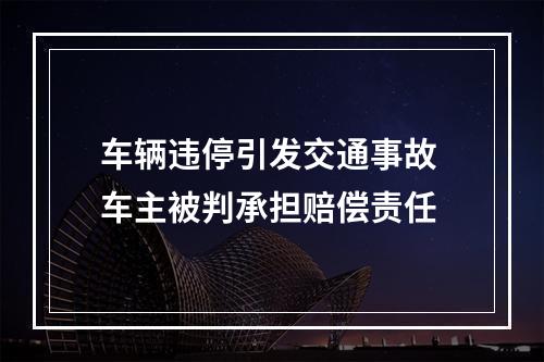 车辆违停引发交通事故 车主被判承担赔偿责任