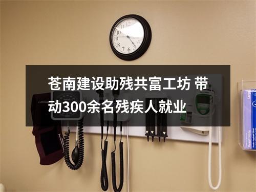 苍南建设助残共富工坊 带动300余名残疾人就业