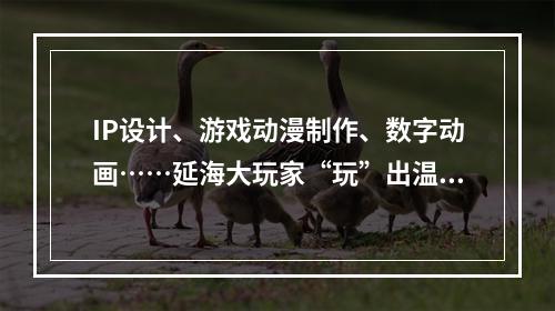 IP设计、游戏动漫制作、数字动画……延海大玩家“玩”出温州新创意