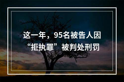 这一年，95名被告人因“拒执罪”被判处刑罚
