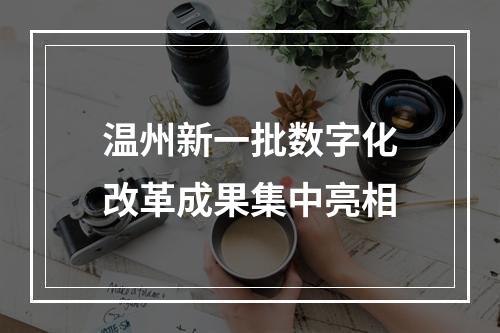 温州新一批数字化改革成果集中亮相