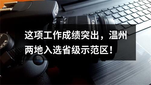 这项工作成绩突出，温州两地入选省级示范区！
