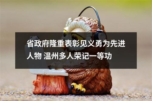 省政府隆重表彰见义勇为先进人物 温州多人荣记一等功