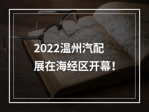 2022温州汽配展在海经区开幕！