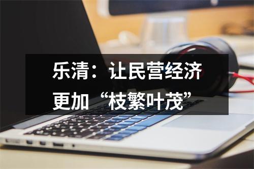 乐清：让民营经济更加“枝繁叶茂”