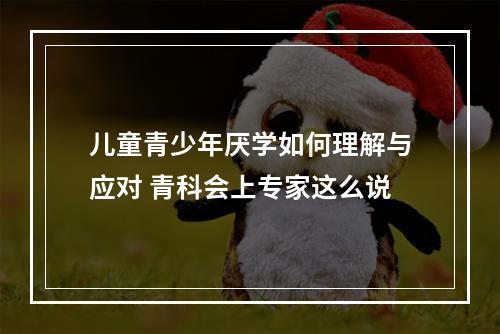 儿童青少年厌学如何理解与应对 青科会上专家这么说