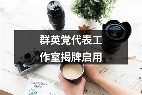 群英党代表工作室揭牌启用