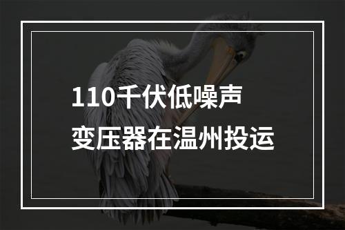110千伏低噪声变压器在温州投运