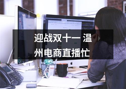 迎战双十一 温州电商直播忙