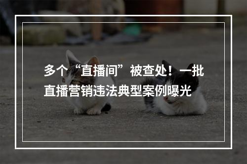 多个“直播间”被查处！一批直播营销违法典型案例曝光