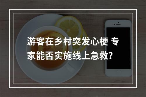 游客在乡村突发心梗 专家能否实施线上急救？