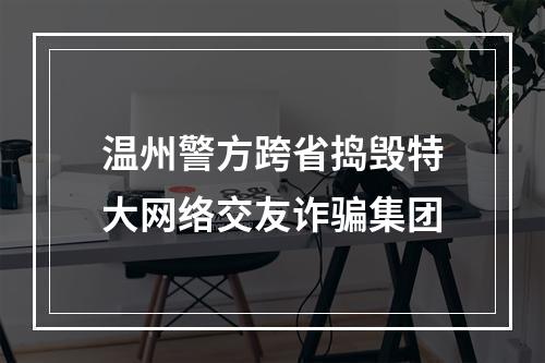 温州警方跨省捣毁特大网络交友诈骗集团