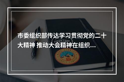 市委组织部传达学习贯彻党的二十大精神 推动大会精神在组织系统落地生根