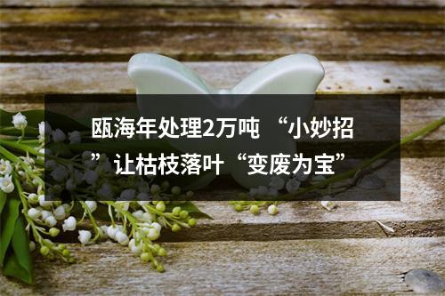 瓯海年处理2万吨 “小妙招”让枯枝落叶“变废为宝”