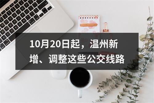 10月20日起，温州新增、调整这些公交线路