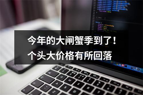 今年的大闸蟹季到了！个头大价格有所回落