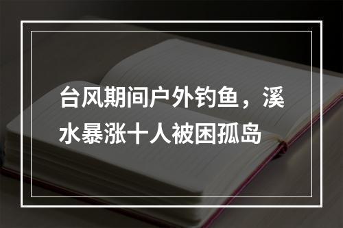台风期间户外钓鱼，溪水暴涨十人被困孤岛