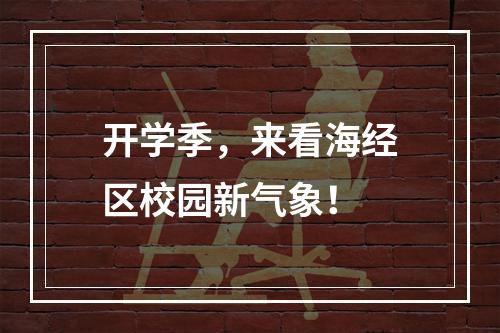 开学季，来看海经区校园新气象！